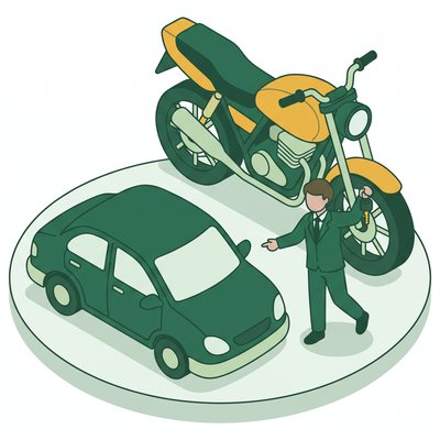 自動車・バイク営業のイラスト