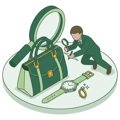 買取営業の仕事の様子のイラスト