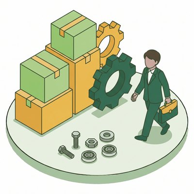 メーカー営業の仕事の様子のイラスト