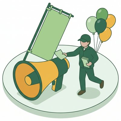 PRスタッフのイラスト