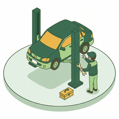 自動車整備士のイラスト