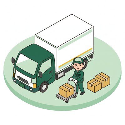 トラック・配送ドライバーのイラスト