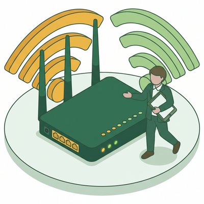 通信営業の仕事の様子のイラスト